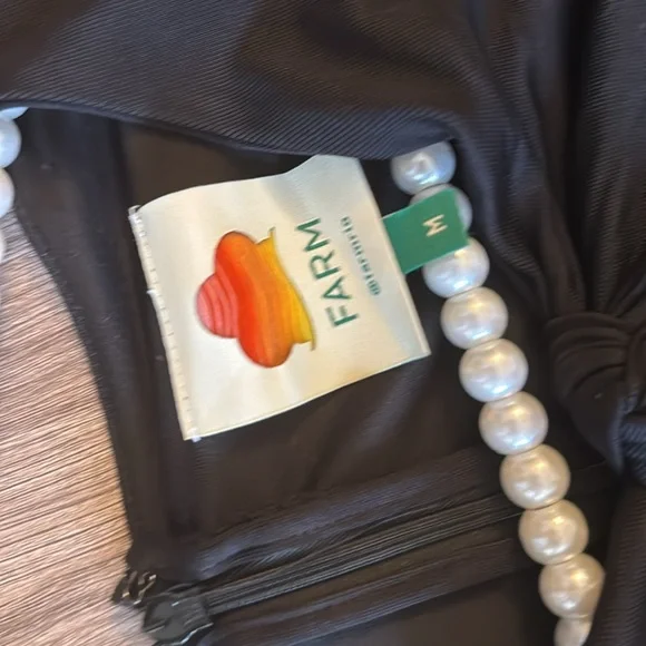 FARM Rio Black Jumpsuit with Wide-Leg Palazzo and Belted Waist - Picture 8 of 10